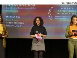 Fotos der Preisverleihung des Kurzfilmfestivals "20minmax"