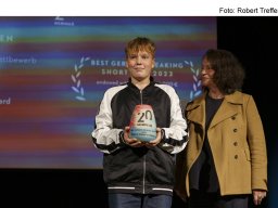 Fotos der Preisverleihung des Kurzfilmfestivals "20minmax"